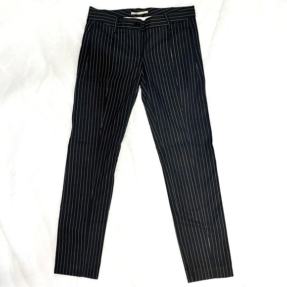 Marithe Francois Girbaud Pants - Marithé + François Girbaud black pinstripe trouser
